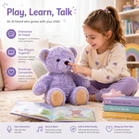 Juguete de Peluche Interactivo con IA, Muñeco Educativo con Respuesta de Voz, para Niños y Familia, Alivia el Estrés, Relleno de Algodón PP, ODM