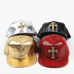 Gorra Snapback de Cuero PU con Diseño de Cocodrilo y Pedrería, Unisex, Estilo Casual - Product Image 2
