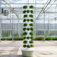 Tour hydroponique verticale intelligente - Système à 10 étages pour 40 plantes avec pompe de circulation automatique et réservoir d'eau de 30L