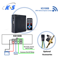 Limiteur de vitesse de véhicule avec télécommande infrarouge, alarme sonore de survitesse, exportation de données USB, traceur GPS de sécurité automobile, 1 an