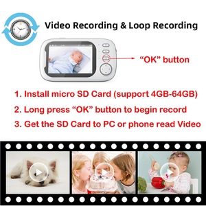 Abm600 3.5Inch LED Hiển Thị Màn Hình Bé Với Máy Ảnh 2.4G Không Dây Wifi Máy Ảnh <span class=keywords><strong>Video</strong></span> Trực Tiếp Người Chăm Giver Bé Màn Hình Nâng Cấp Máy Ảnh - Product Image 4