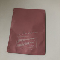 Sachet plastique polyéthylène rose mat, scellé sur 3 côtés, à ouverture plate, en aluminium laminé, imprimé en héliogravure, résistant à l'humidité, pour emballage de sels de bain