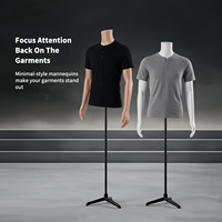 Mannequin masculin réaliste sans tête en PE incassable, couleur chair, pour présentation de vêtements pour hommes sur table