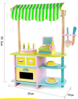 Venta caliente de alta calidad panadería tienda juego de rol educativo de Madera Juguetes de simulación para niños pequeños y niños