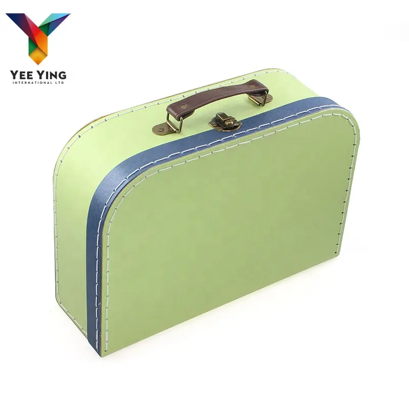 Gift Packing Paper Suitcase Green Paper Suitcase Gift Packing For Child Hot Products Cardboard Mini Suitcase