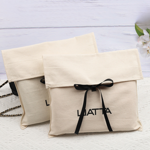 Sac d'emballage pour vêtements anti-poussière avec logo personnalisé, sac à main vintage souple, emballage cadeau, sac enveloppe en coton <span class=keywords><strong>Martin</strong></span> - Product Image 1