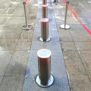 Stainless Steel Traffic Barriers Parking Warning Post Commercial Use Automation Retractable Columns Bollards