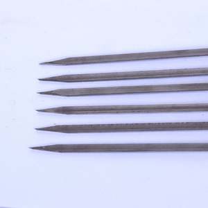 Bâtons de brochettes de barbecue en acier inoxydable à lame plate de 22 pouces Outils d'extérieur et de cuisine faciles à utiliser Brochettes de barbecue en métal - Product Image 3