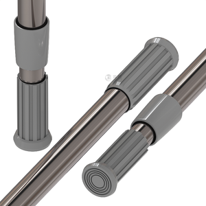 Juego de Barra de Cortina Telescópica de Acero Inoxidable JINGRAN, Adhesiva, Sin Taladro, 140-260CM, Soporte Resistente, Diseño Moderno, Accesorios - Product Image 1