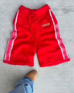 Pull en laine jacquard graphique surdimensionné, style hip-hop décontracté, poids moyen, avec cordon de serrage, design moelleux et duveteux pour homme - Product Image 4