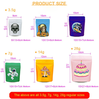 Paquet de cigarettes à portion unique personnalisé à l'épreuve des enfants Enveloppe à base de plantes à saveur de miel Pointes à rouler en plastique PE Sacs d'emballage de sucres