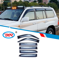 Déflecteurs de porte TXR élargis et épaissis grande taille pare-soleil pare-pluie noir bouclier météo pour Toyota Land Cruiser LC100 2003-2008