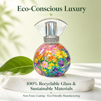 Flacon de parfum en verre mat floral à étiquette privée 30ml/50ml/100ml avec impression sérigraphique et option de logo personnalisé