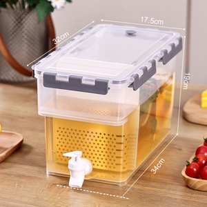 Thiết kế cổ điển 3.5L 6L nhựa tủ lạnh nước trái cây bình với vòi nước - Product Image 6