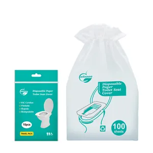 Wegwerp Toilet Seat Cover - Flushable Vellen Papier Voor Openbare Badkamer Kommen-Quick-Oplossen Houtpulp, zacht Op Huid, Pott