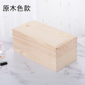 Caja rectangular de pino con tapa extraíble, caja de embalaje de madera, caja de almacenamiento de madera, caja de regalo. - Product Image 3