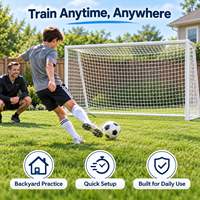 But de football en aluminium 24 x 8 pieds, portable, pliable, professionnel, pour compétition, stade, personnalisable