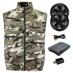 Mens Vests And Sleeveless Jackets Fan With Clothes Plus Size Men Vest Youth Gilet Waistcoat