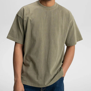 Fit Wash T-Shirt for <b>Men</b> Short Sleeve Tshirt Top Organic Cotton <b>Men's</b> T Shirt Sustainable O-Neck Tshirts Custom <b>Mens</b> Clothes - Product Image 4