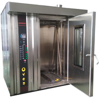 Nuevo Horno Rotatorio de Aire Caliente Digital Portátil de 16/32/64 Bandejas - Eléctrico/a Gas, Equipo de Panadería Comercial de Acero Inoxidable