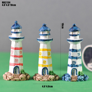 Nautical Ocean Style <strong>Lighthouse</strong> Sculpture Resin Craft Tabletop <strong>Ornament</strong> for Home Living Room Knick-Knack Decoration - Product Image 4