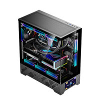 High Quality Mid Tower Gaming PC Case 360mm Water Cooling Aluminum Alloy Glass Screen Support ATX MATX ITX Motherboard in Stock