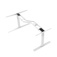 Pieds de levage de table en acier de bureau ergonomique à double moteur pour bureau assis-debout