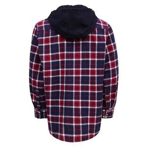 Camisas de Trabajo Ignífugas de Franela con Capucha Desmontable de Algodón a Cuadros, Diseño Nuevo, 8.5OZ, CAT2, Resistentes al Fuego, Venta al Por Mayor - Product Image 2