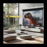 Écran de projection motorisé ALR 4K 110 pouces en PVC souple gris cristal, enroulable, pour vente en gros (Wupro/OEM)