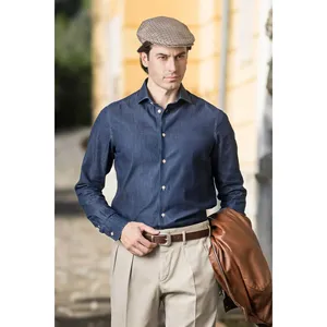 Chemise en jean bleu 100% coton Quatre saisons - Product Image 1