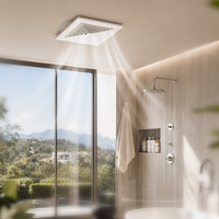 Ventilador Extractor de Baño con Ducto para Debajo del Gabinete, Ventiladores de Cocina sin Ducto, Sistema de Ventilación para Ático y Garaje