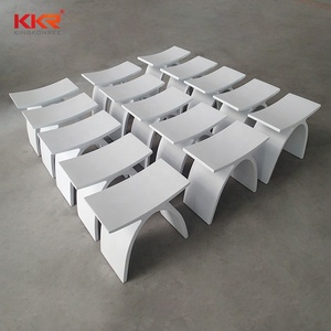 Sgabello da Bagno in Superficie Solida <span class=keywords><strong>Bianco</strong></span> Puro per Doccia - Product Image 3