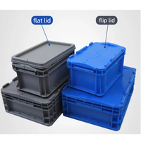 Boîtes de stockage logistique en PP recyclable SHUNMEI, bacs en plastique, caisses empilables, logo personnalisé en couleur, plastique