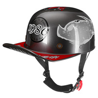 Gorra de béisbol de estilo Retro gángster DS, Media casco, para montar en coche eléctrico