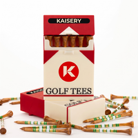 Tees de golf en bois naturel, directement de l'usine, avec bande blanche et verte, 54mm, 70mm, 83mm, personnalisables pour la pratique sur le driving range