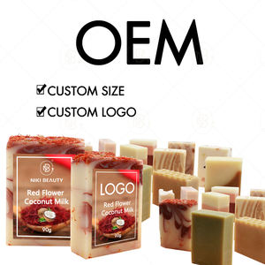 Savon artisanal biologique naturel pressé à froid à base de carthame et de beurre de karité, lissant, éclaircissant, hydratant, à base de plantes, pour le corps - Product Image 6