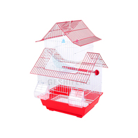 Cages à oiseaux décoratives en fil de fer métallique, séparables, à double espacement, en forme de triangle