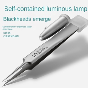 Pince à épiler luminescente traitement thermique durcissement Super pointe pour l'utilisation du visage élimine les points noirs lumière acné aiguille costume - Product Image 2