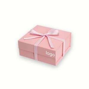 Custom Luxury Recyclable Printing for Perfume <b>Gifts</b> <b>Pink</b> Ribbon Flap Folding Packaging <b>Gift</b> <b>Box</b> - Product Image 1