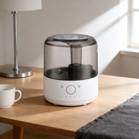 Humidificateur d'air électrique intelligent 3L en plastique à ultrasons, aromathérapie, nettoyage facile, remplissage par le haut, circuit intégré pour usage domestique et hôtelier