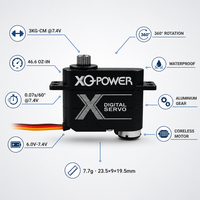 Nouveauté 2026 XQ-POWER S1009D Servo numérique micro sans noyau 9g 3KG 0.07s Étanche Boîtier tout métal Avion RC 7.4V