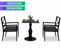 Vente directe d'usine, ensemble table et chaises de salle à manger en alliage d'aluminium, confortable, imperméable, style moderne et simple, portable