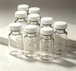 Flacons en verre borosilicate transparents à couvercle à sertir en plastique blanc lisse, mini-bouteilles en verre transparent hermétiques pour le stockage d'échantillons - Product Image 5