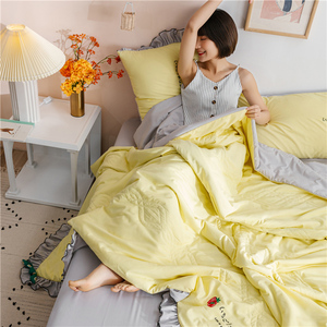 Four-piece Set Quilt Luxury 100% Cotton <strong>Bedding</strong> Set Summer <strong>Cool</strong> Mulberry Silk Duvet Cover Set Bed <strong>Sheet</strong> 100% Cotton Hotel - Product Image 4