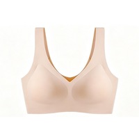 Soutien-gorge sans couture de haute qualité pour femme, confortable, minimisant, col en V, pour le sommeil, bonnets fins, maintien latéral, lissage du dos