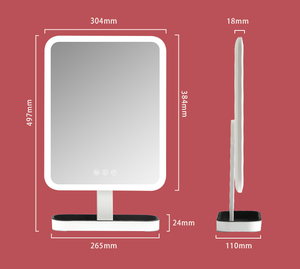 Lớn thông minh HD trang điểm gương với 3 màu LED ánh sáng tự động Bộ nhớ điều chỉnh độ sáng cơ sở lưu trữ cho chính xác trang điểm hoặc hiện tại - Product Image 6