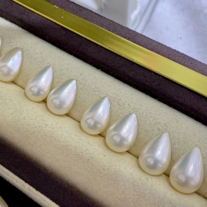 Perle de Mabe de culture en forme d'eau, 6x9x13mm, ronde, ample, précieuse, naturelle - Product Image 3