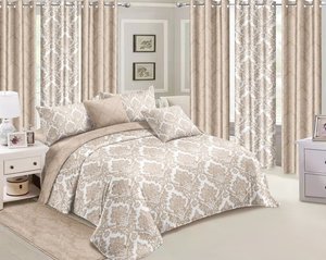 Set di Biancheria da <span class=keywords><strong>Letto</strong></span> in Microfibra Spazzolata <span class=keywords><strong>con</strong></span> Copripiumino, Lenzuolo e Tende Coordinate, 6 Pezzi per Camera da <span class=keywords><strong>Letto</strong></span> - Product Image 2