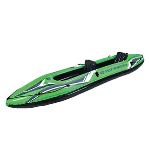 Kayak inflable de PVC para 2 personas, alta resistencia, con remos de 87 pulgadas y bomba de aire