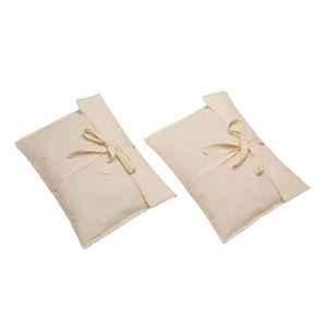 Wholesale Custom Logo Letterpress Printed Beige <b>Canvas</b> Classic Envelope Cosmetic <b>Packing</b> Tie Perfume Hair Handbag Dust Bag - Product Image 4